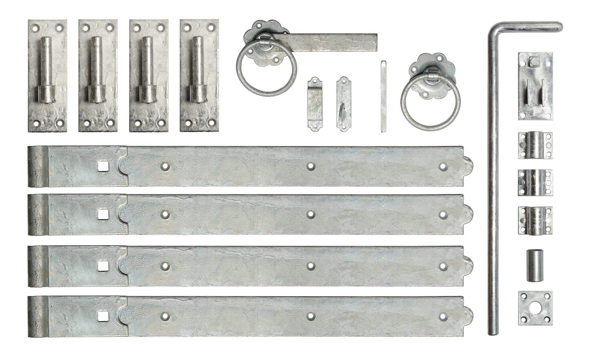 Timber Gate Double Fittings – Hook & Band + Latch - 24″ - Image 2