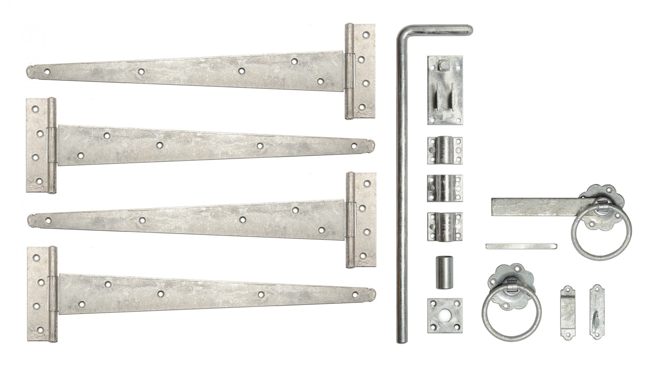 Timber Gate Double Fittings - T-Hinge + Latch - 18" - Image 2