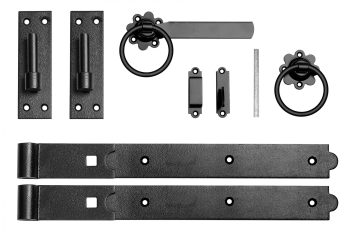 Timber Gate Fittings - Hook & Band + Latch - 18"