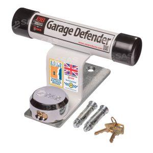 PJB321 - Garage Defender Master White, Bolt Down, with Padlock