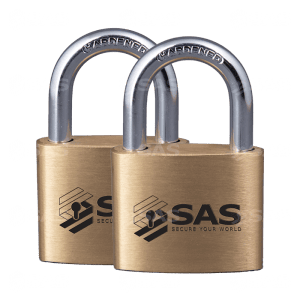 UB40 PADLOCK, 40mm Brass body, Pk 2