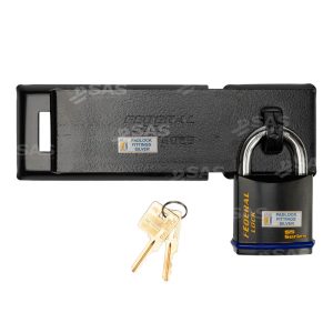 PJB322- Federal Hasp + Padlock (Sold Secure Silver)