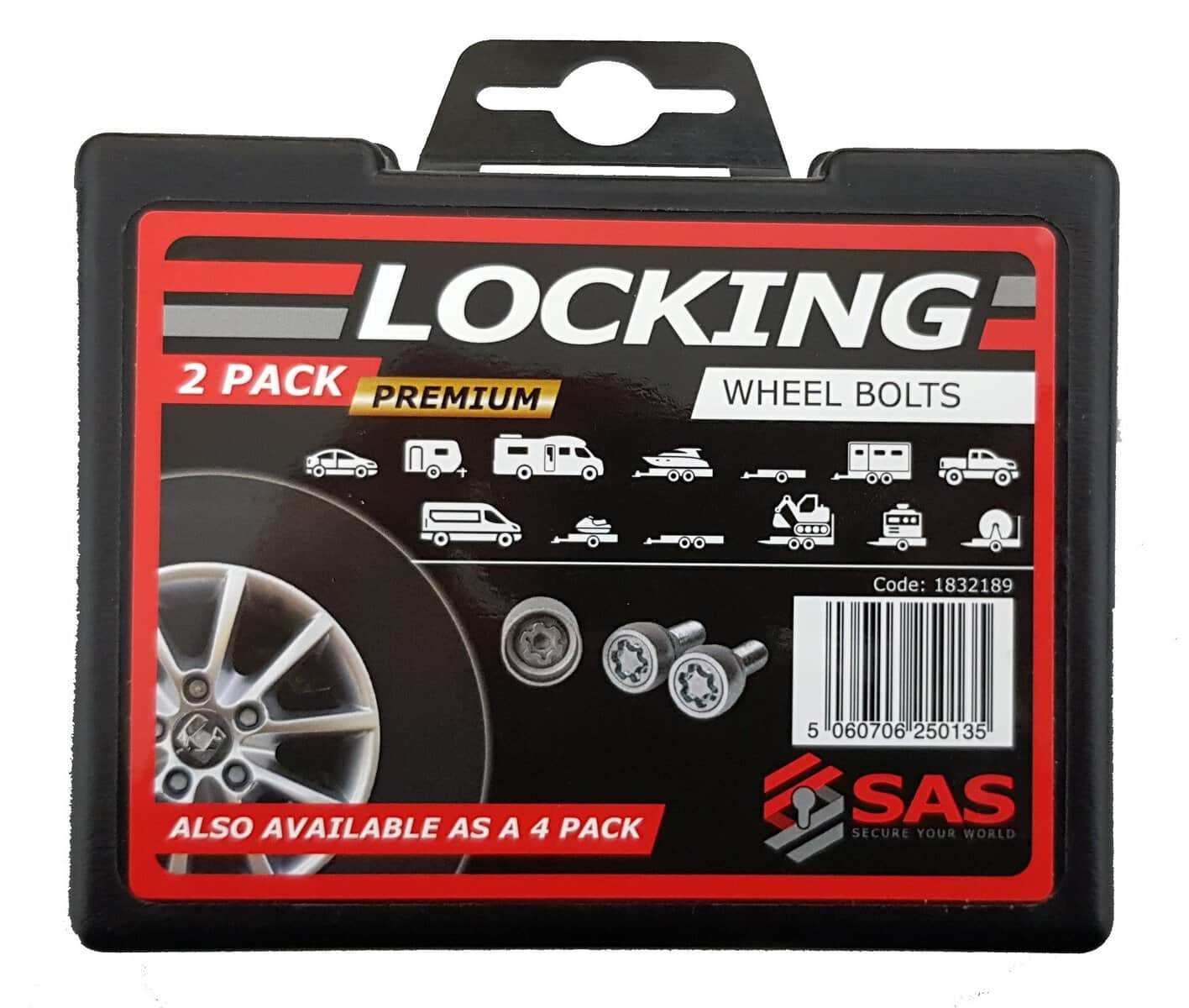 SAS M12 x 1.5 Premium Conical Locking Wheel Bolts – 2 pack - Image 3