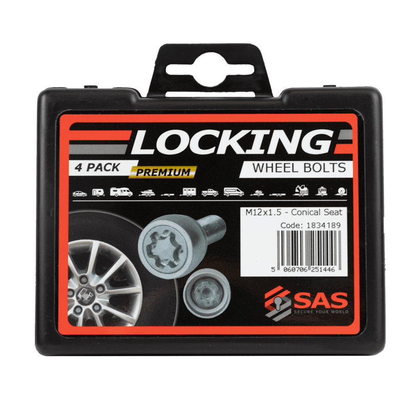 SAS M12 x 1.5 Premium Locking Wheel Bolts – 4 pack - Image 3