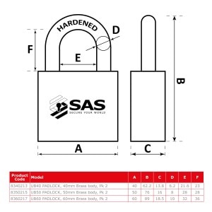 KB21 Unilock, plus 3x UB50 Padlocks, on same key - Image 6