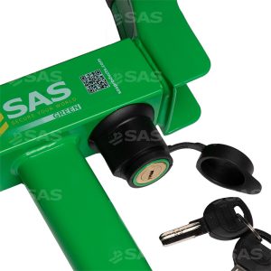 Wheel clamp lock close