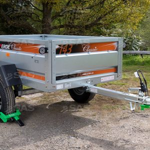 Trailer with hitchlock and wheel clamp
